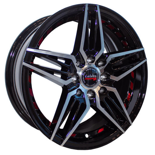 [EWT1249URZ] 15" ROSARIO 5/100/114.3 ET35 CH73.1 EVOLUTION RACING BKMFR