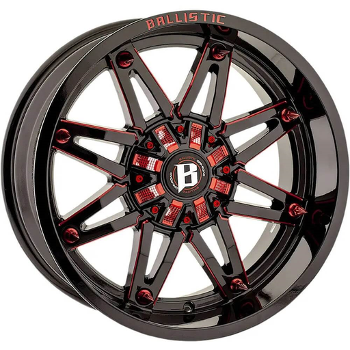 [E963-20INCHBXRC] 20" BALLISTIC GLADIATOR 20X10 6/139 ET-19 CH106  GBLK+R